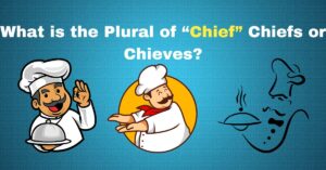 What is the Plural of Chief Chiefs or Chieves
